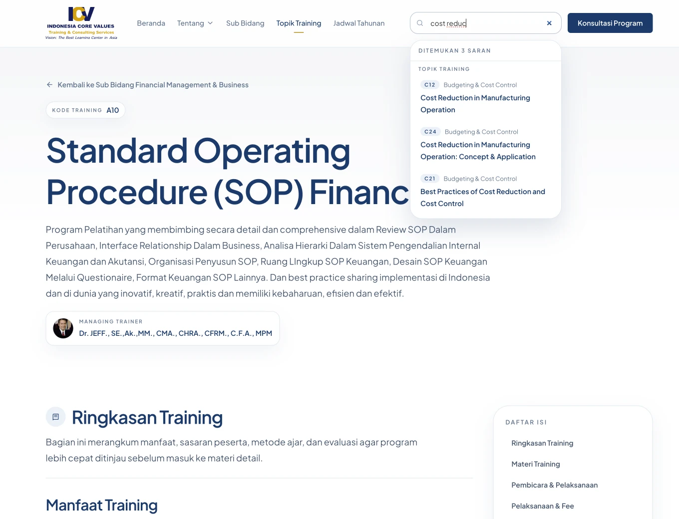 Fitur Search di Desktop