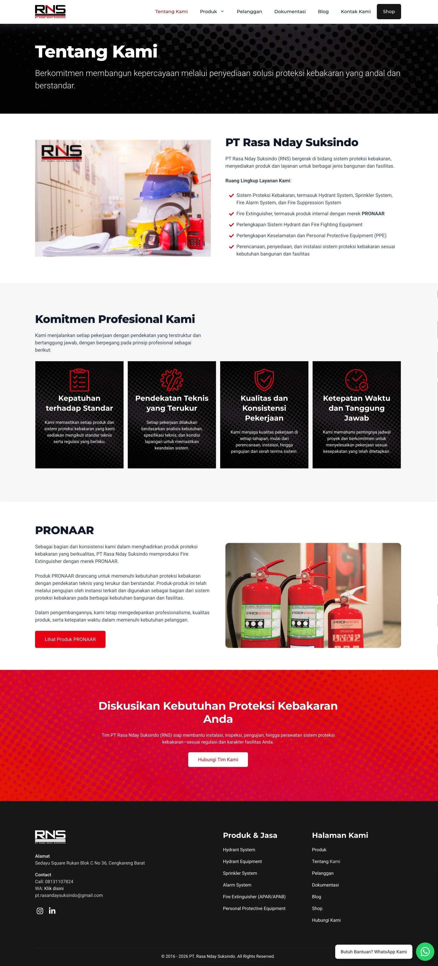 Halaman Tentang after HydrantSystem