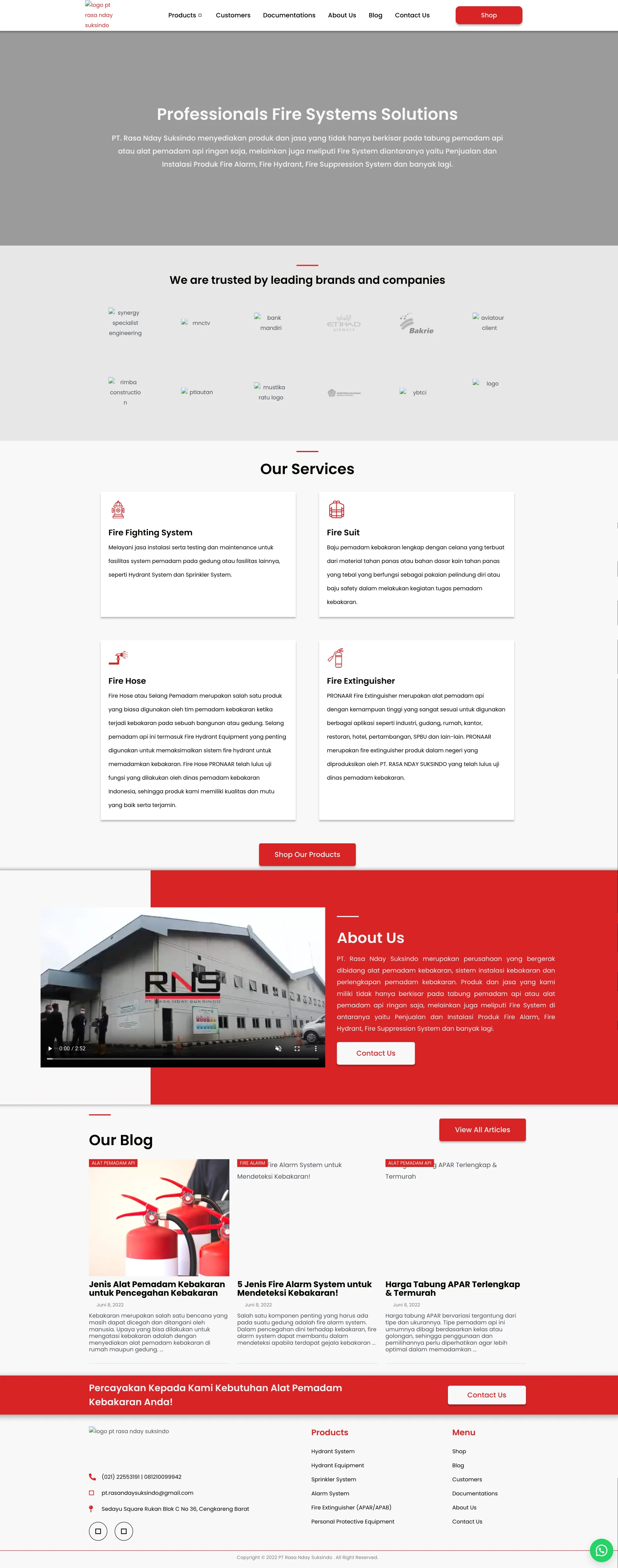 Homepage before HydrantSystem