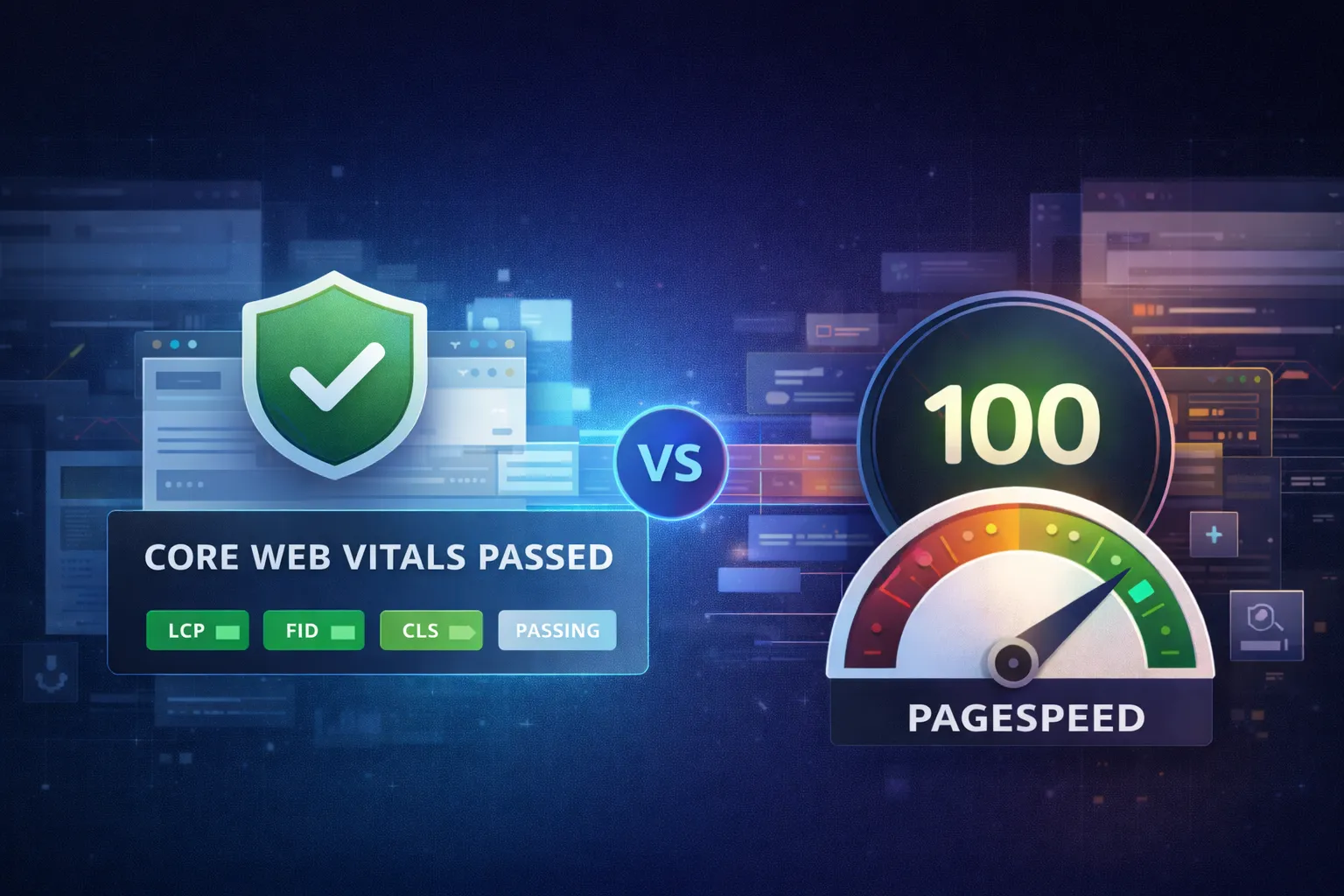 Perbedaan Core Web Vitals Passed dan skor PageSpeed Insights