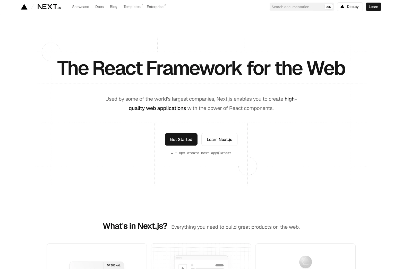 Homepage Penasihat Hosting setelah dibangun ulang dengan Next.js 16